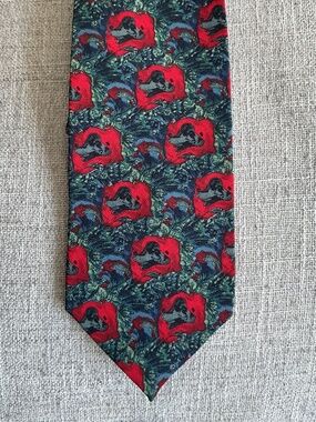 J. Garcia 100% Silk Tie Red,Blue,Green Bright & Bold